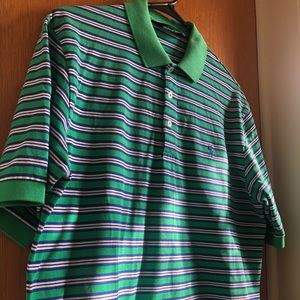 Vintage Green Striped Ralph Lauren Polo